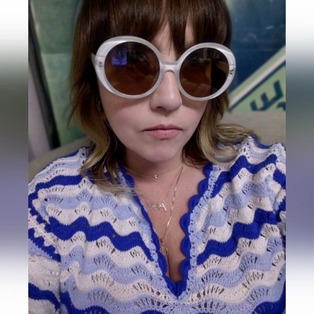 Cartolina Nantucket Phoebe Indigo Wave Sweater Dress Size Medium